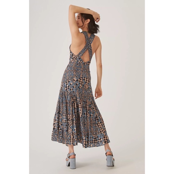 Anthropologie Let Me Be Flounced Maxi Dress - Picture 3 of 5